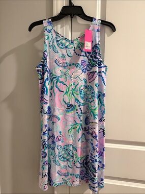 Lilly Pulitzer Sleeveless Sea Turtle Print Shift Dress - NWT Size S